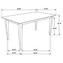 Gabriel Rectangular 59-inch Wood Dining Table Cappuccino