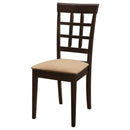 Gabriel Closed Back Dining Side Chair Cappuccino (Set of 2)