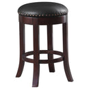 Aboushi Backless Swivel Bar Stool Brown (Set of 2)