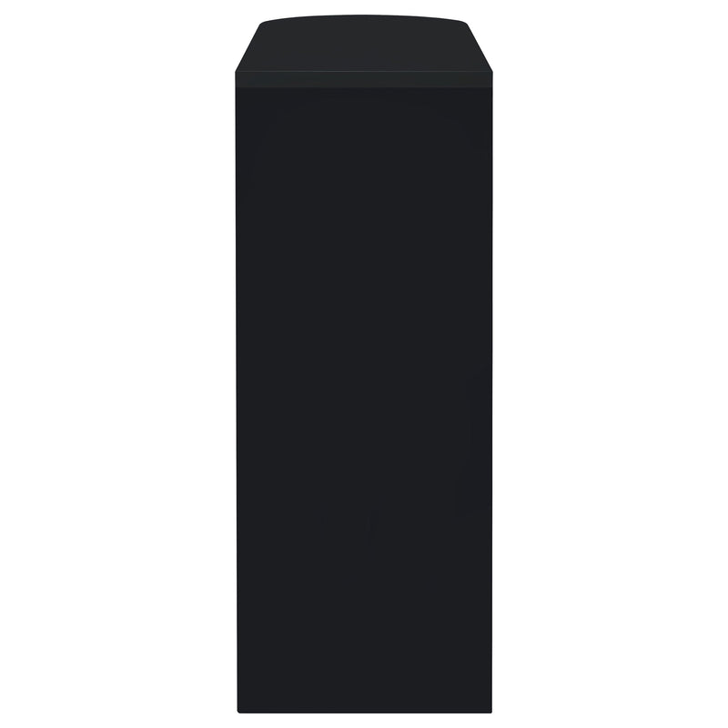 Adolfo Rectangular 2-tier Home Bar Table Black High Gloss