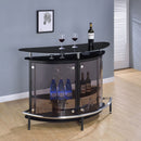 Amarillo Freestanding Glass Top Home Bar Wine Cabinet