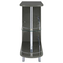 Adolfo Rectangular 2-tier Home Bar Table Black High Gloss