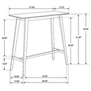 Finnick  Rectangular Pub Height Bar Table Set Walnut