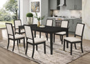 Louise  Rectangular Extension Leaf Dining Set Black