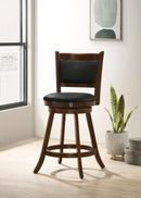 Broxton Upholstered Swivel Bar Chair Chestnut (Set of 2)