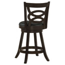Calecita Wood Swivel Bar / Counter Stool Cappuccino (Set of 2)