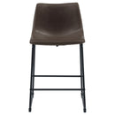 Michelle Upholstered Bar Chair Brown (Set of 2)