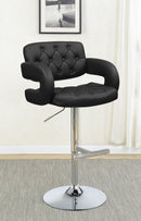 Brandi Adjustable Bar Stool Black / White and Chrome