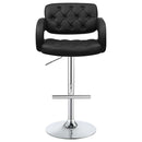 Brandi Adjustable Bar Stool Black / White and Chrome