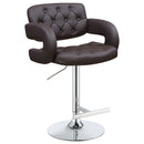 Brandi Adjustable Bar Stool Black / White and Chrome