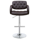Brandi Adjustable Bar Stool Black / White and Chrome