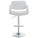 Brandi Adjustable Bar Stool Black / White and Chrome