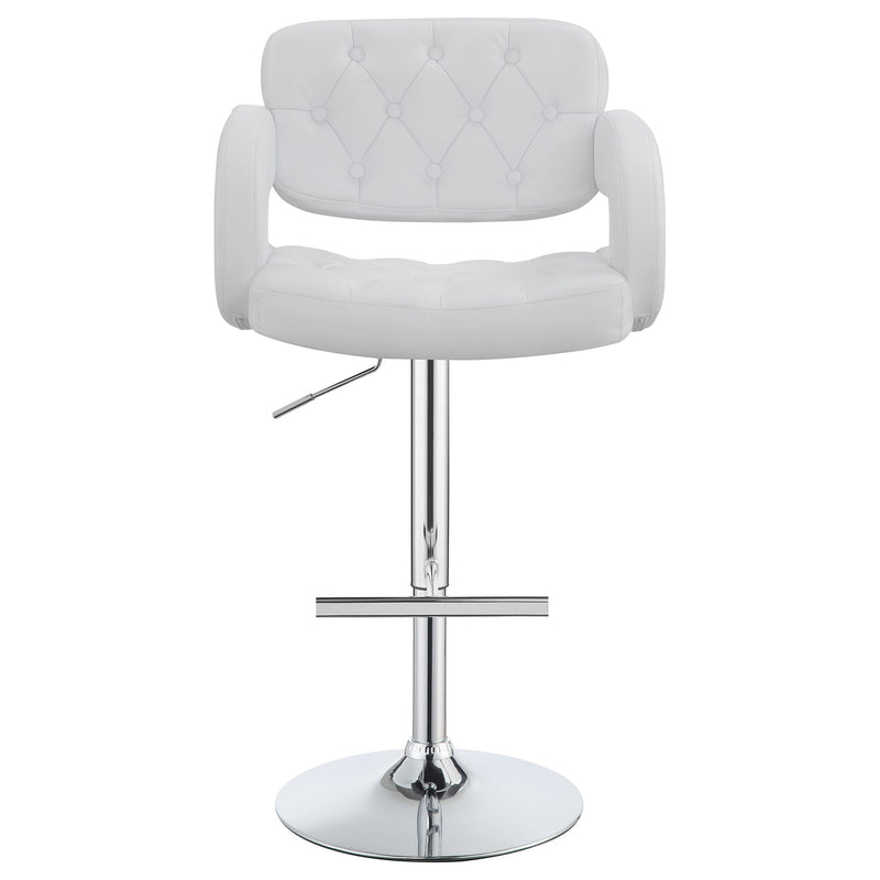 Brandi Adjustable Bar Stool Black / White and Chrome