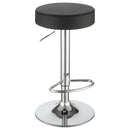 Ramses Adjustable Backless Bar Stool Chrome and White / Black