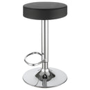 Ramses Adjustable Backless Bar Stool Chrome and White / Black