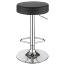 Ramses Adjustable Backless Bar Stool Chrome and White / Black