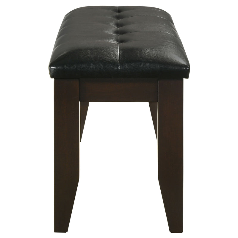 Dalila Fabric Upholstered Wood Dining Bench Dark Grey