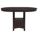 Lavon  Oval Counter Height Dining Set Espresso
