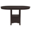 Lavon  Oval Counter Height Dining Set Espresso