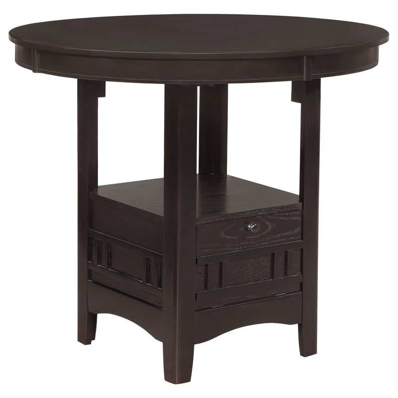 Lavon Oval 60-inch Extension Counter Dining Table Chestnut