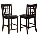Lavon Wood Counter Chair Tan / Black and Espresso (Set of 2)