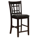 Lavon Wood Counter Chair Tan / Black and Espresso (Set of 2)