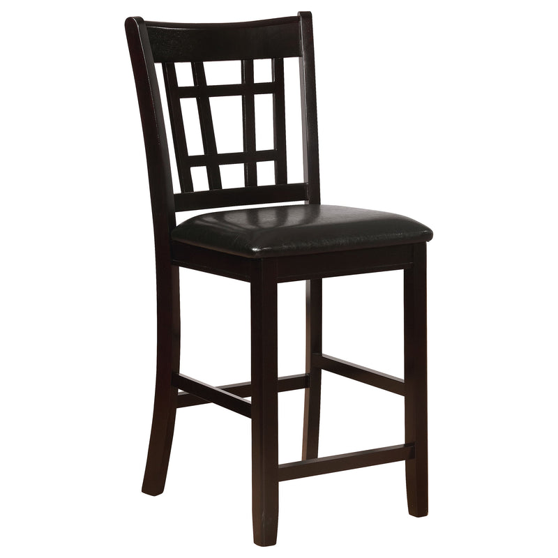 Lavon Wood Counter Chair Tan / Black and Espresso (Set of 2)