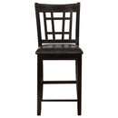 Lavon Wood Counter Chair Tan / Black and Espresso (Set of 2)