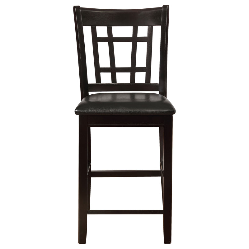 Lavon Wood Counter Chair Tan / Black and Espresso (Set of 2)