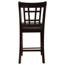 Lavon Wood Counter Chair Tan / Black and Espresso (Set of 2)