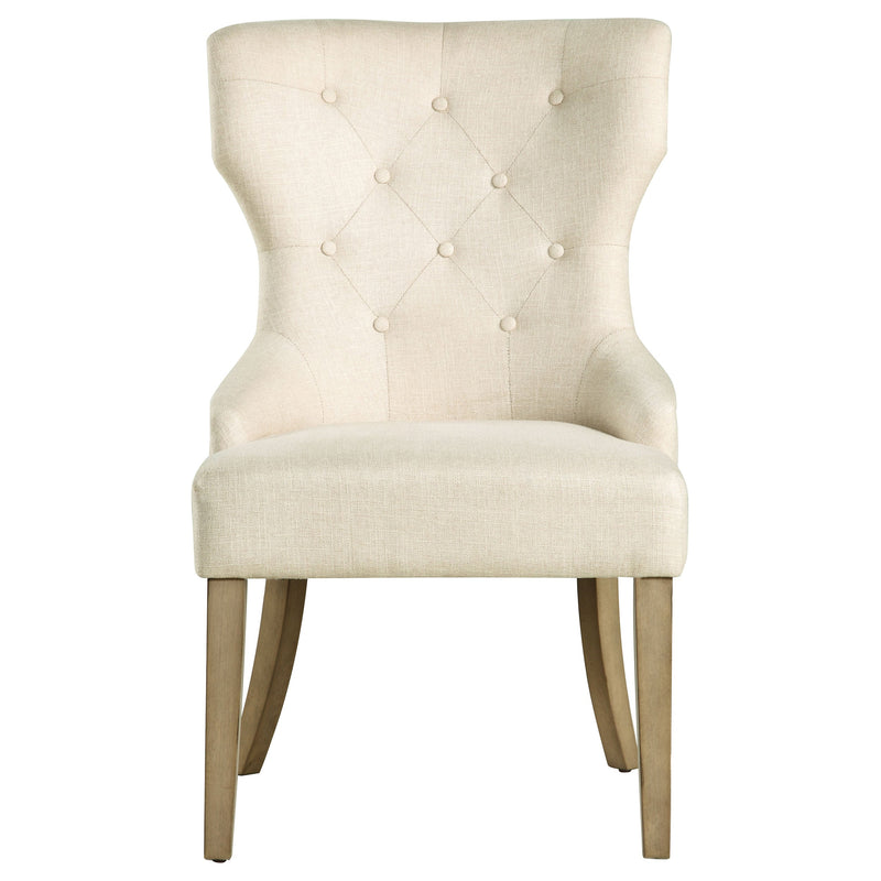 Baney Fabric Upholstered Dining Side Chair Beige and Black