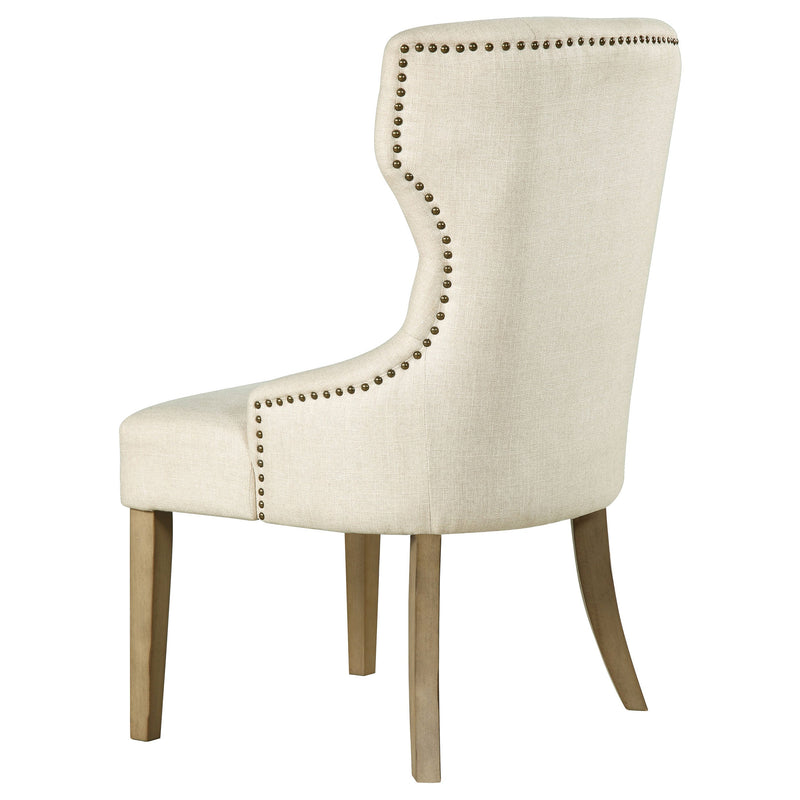 Baney Fabric Upholstered Dining Side Chair Beige and Black