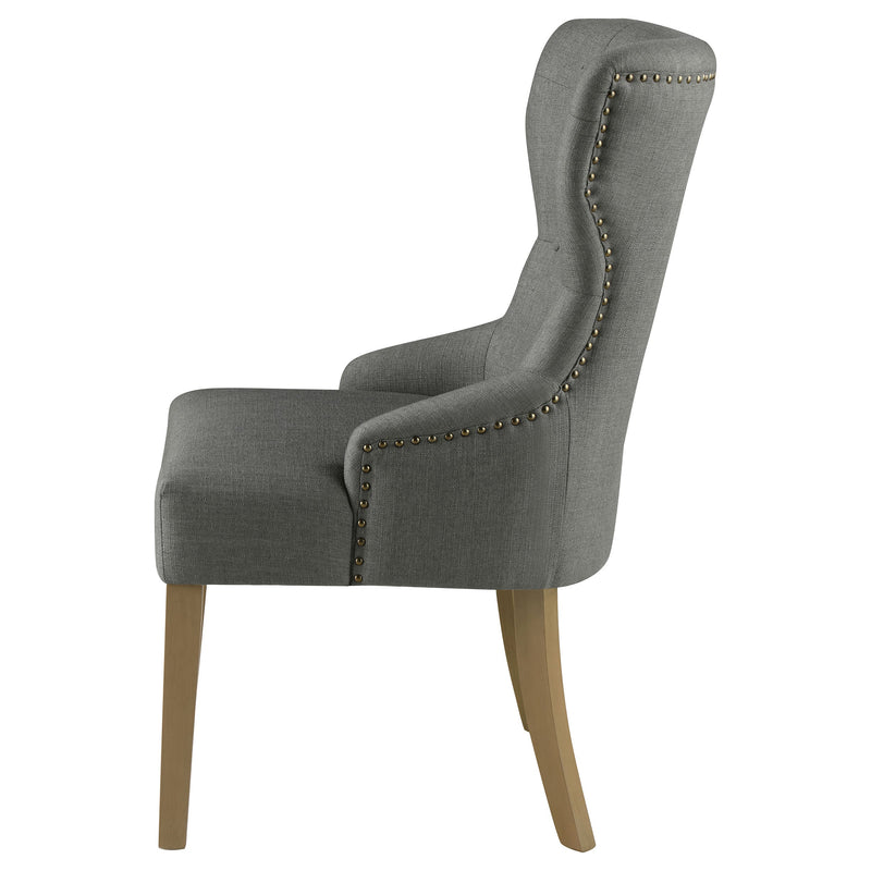 Baney Fabric Upholstered Dining Side Chair Beige and Black
