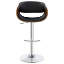 Dana Adjustable Bar Stool Black / Ecru and Chrome