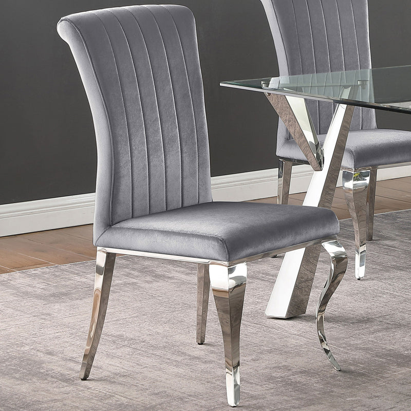 Betty Velvet Upholstered Dining Chair Ink Blue (Set of 4)