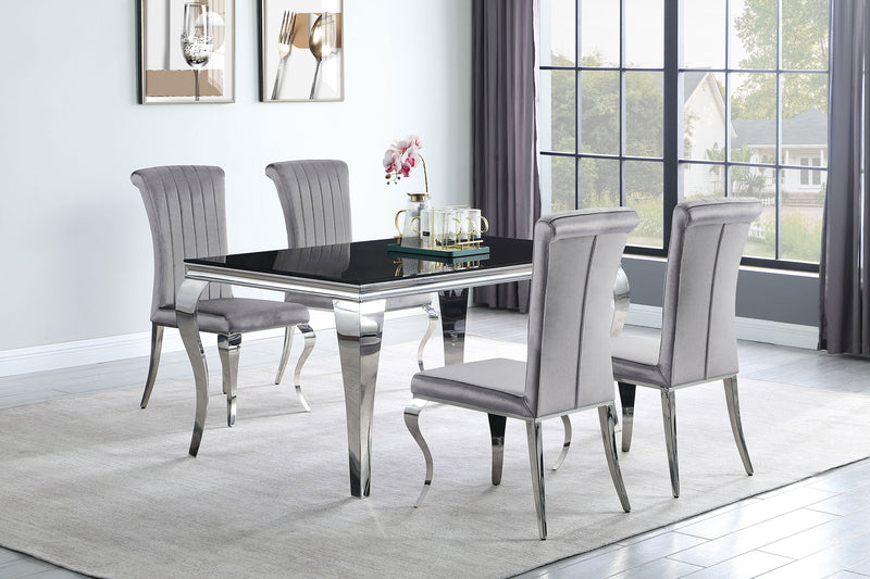 Betty Velvet Upholstered Dining Chair Ink Blue (Set of 4)