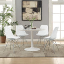 Lowry  Round Dining Table Set White