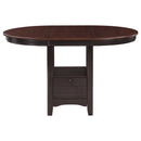 Lavon  Oval Counter Height Dining Set Light Chestnut
