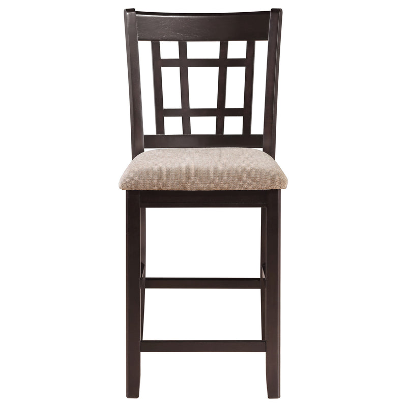 Lavon Wood Counter Chair Tan / Black and Espresso (Set of 2)