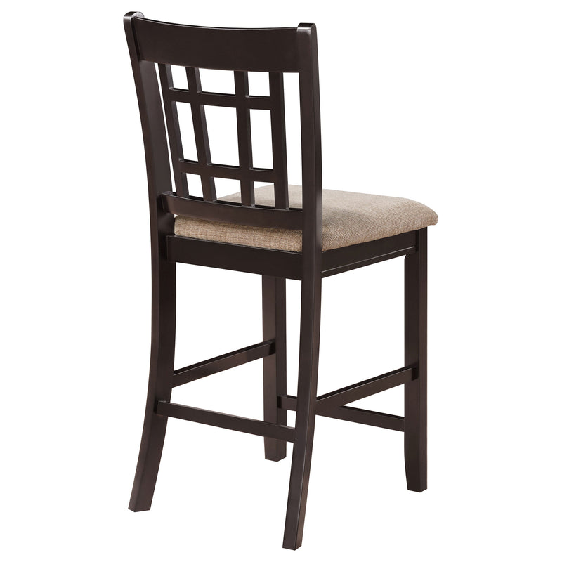 Lavon Wood Counter Chair Tan / Black and Espresso (Set of 2)