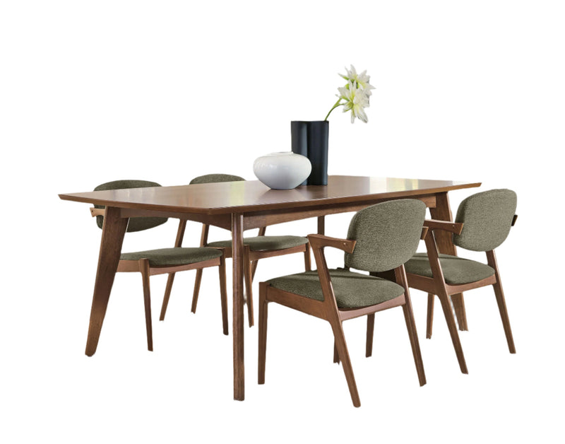 Malone  Rectangular Dining Table Set Dark Walnut