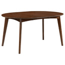Jedda  Oval Dining Table Set Dark Walnut