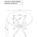 Beckham Round 46-inch Glass Top Dining Table Brass