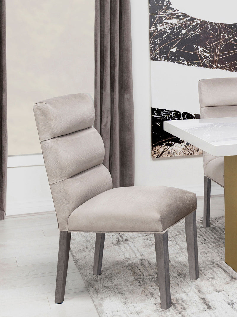 Carla Velvet Upholstered Dining Side Chair Ash (Set of 2)