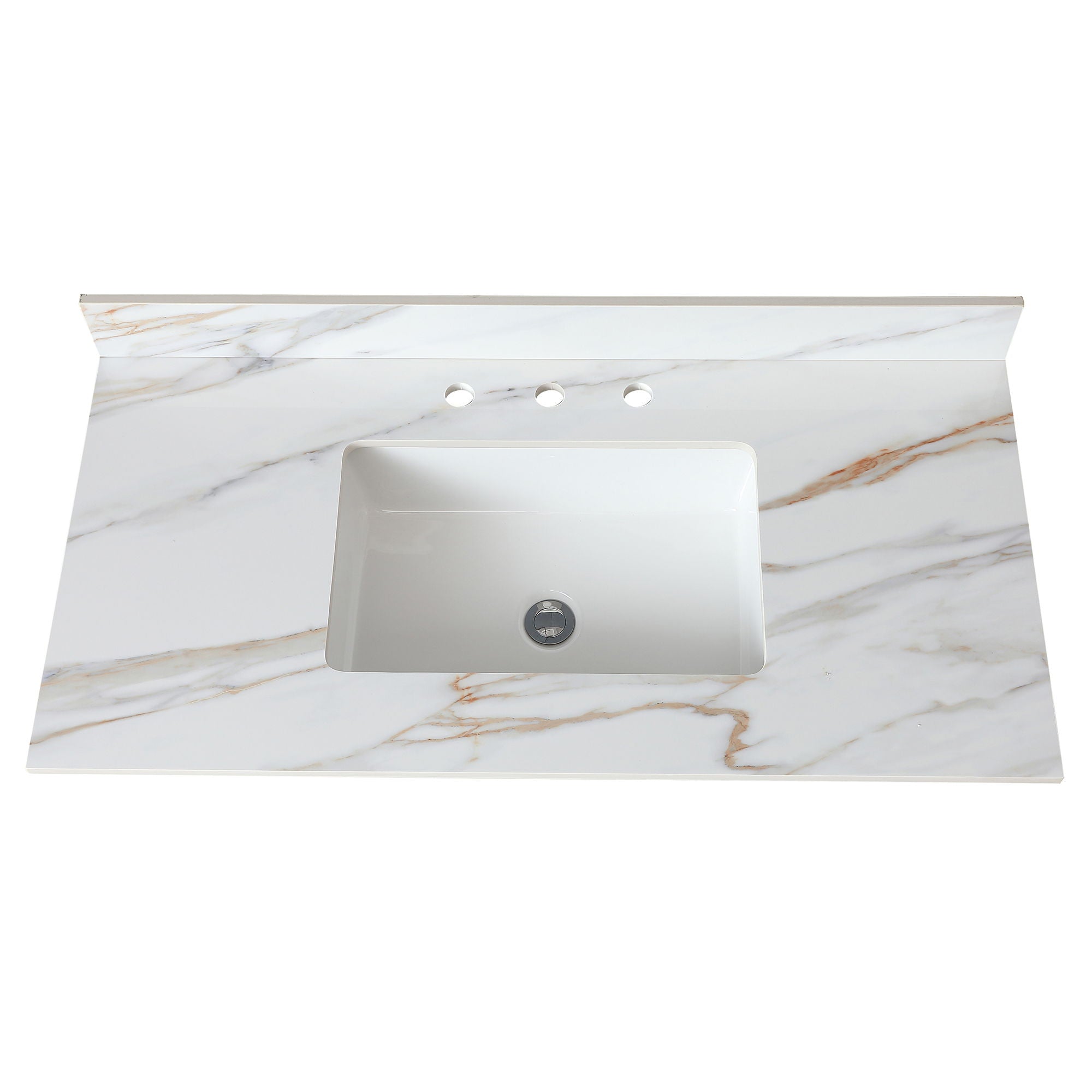 Vanity Top With Undermount Sink And Backsplash, Sintered Stone