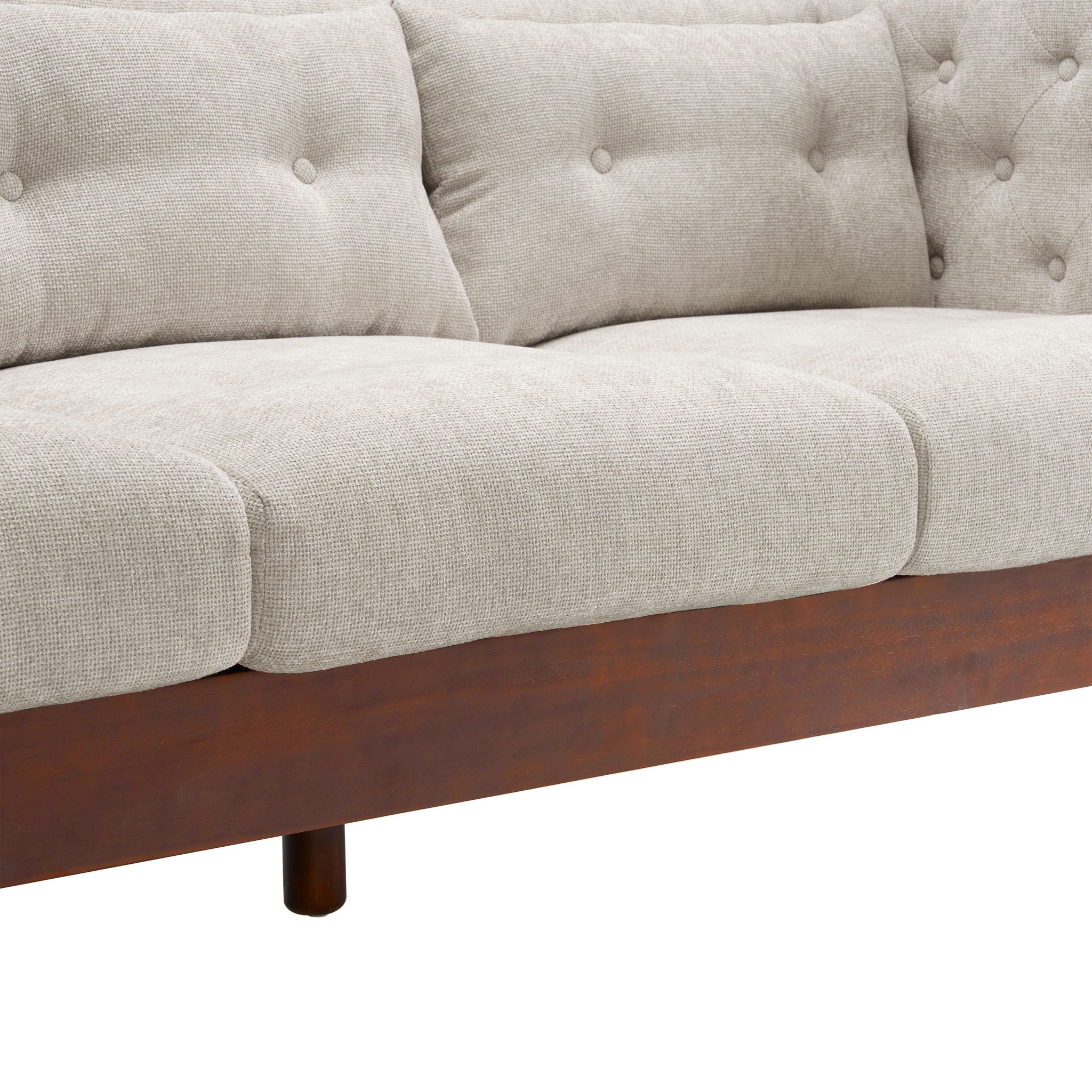 Upholstered Sofa Modern 3 Seater Sofa Couch With Tufted Design For Living Room