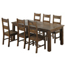 Coleman Rectangular Dining Set Rustic Golden Brown