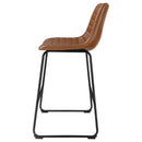 Zuni Faux Leather Upholstered Bar Chair Blue (Set of 2)