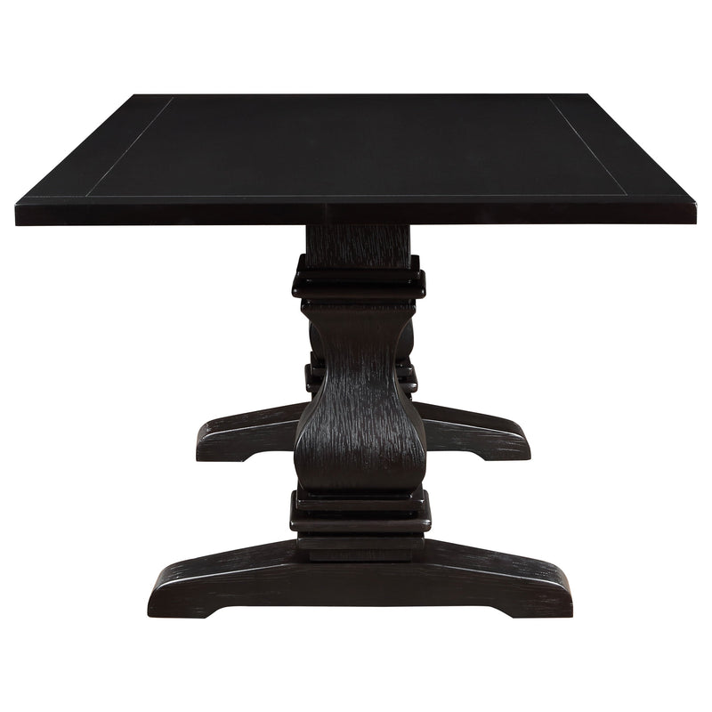 Parkins  Rectangular Dining Table Set Rustic Espresso