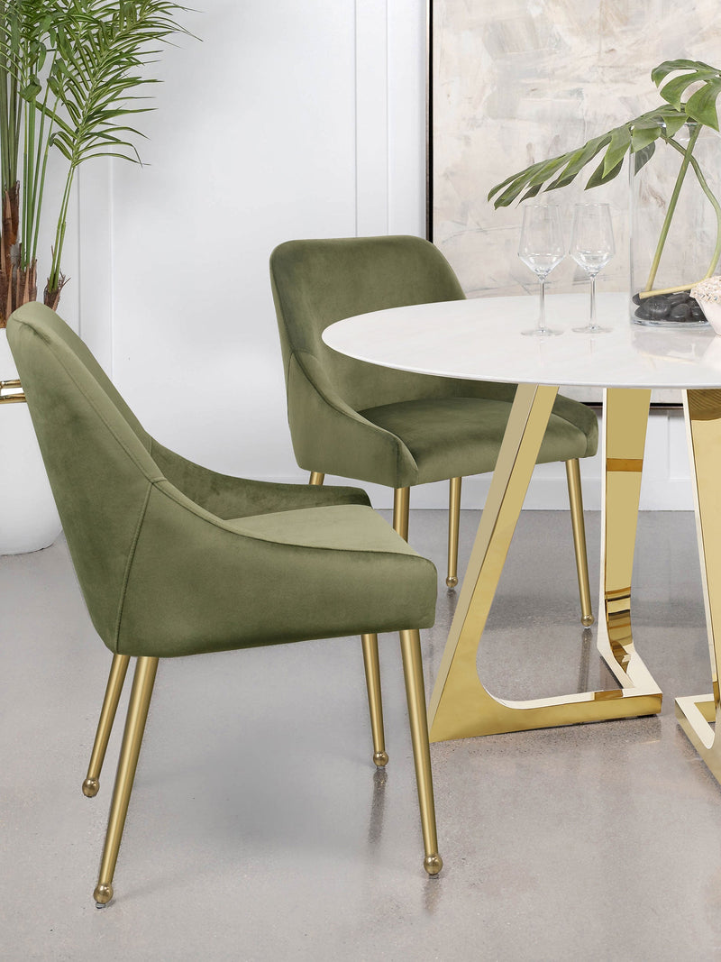 Mayette Upholstered Dining Side Chair Blue (Set of 2)